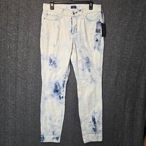 NYDJ Alina Legging Cloud Acid White / Blue Sz 8 NWT